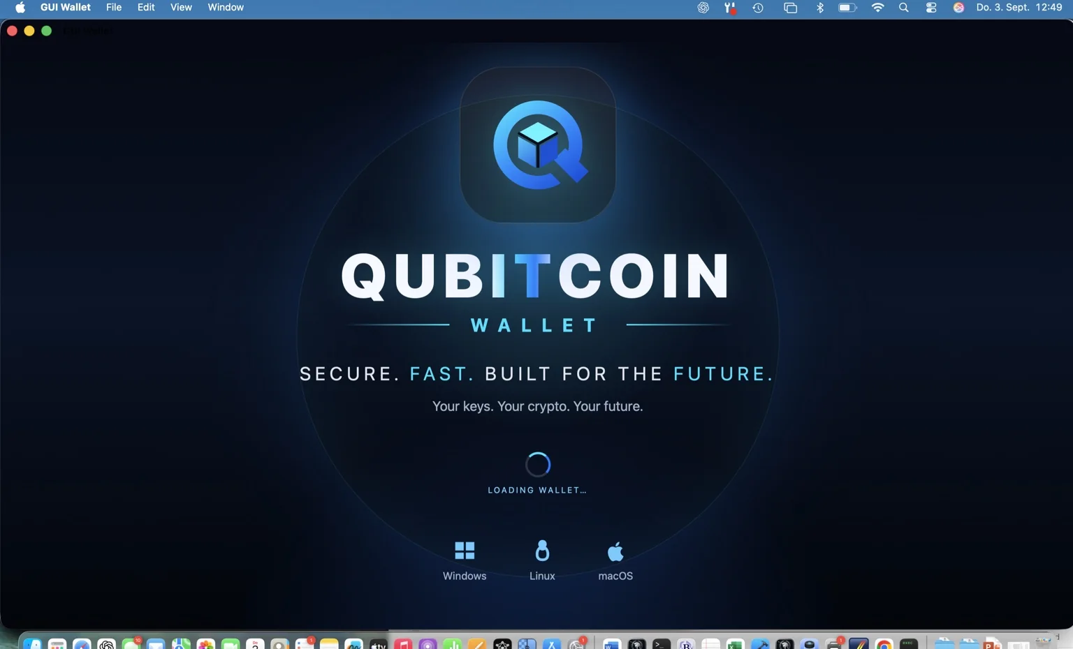 QRX Wallet on macOS